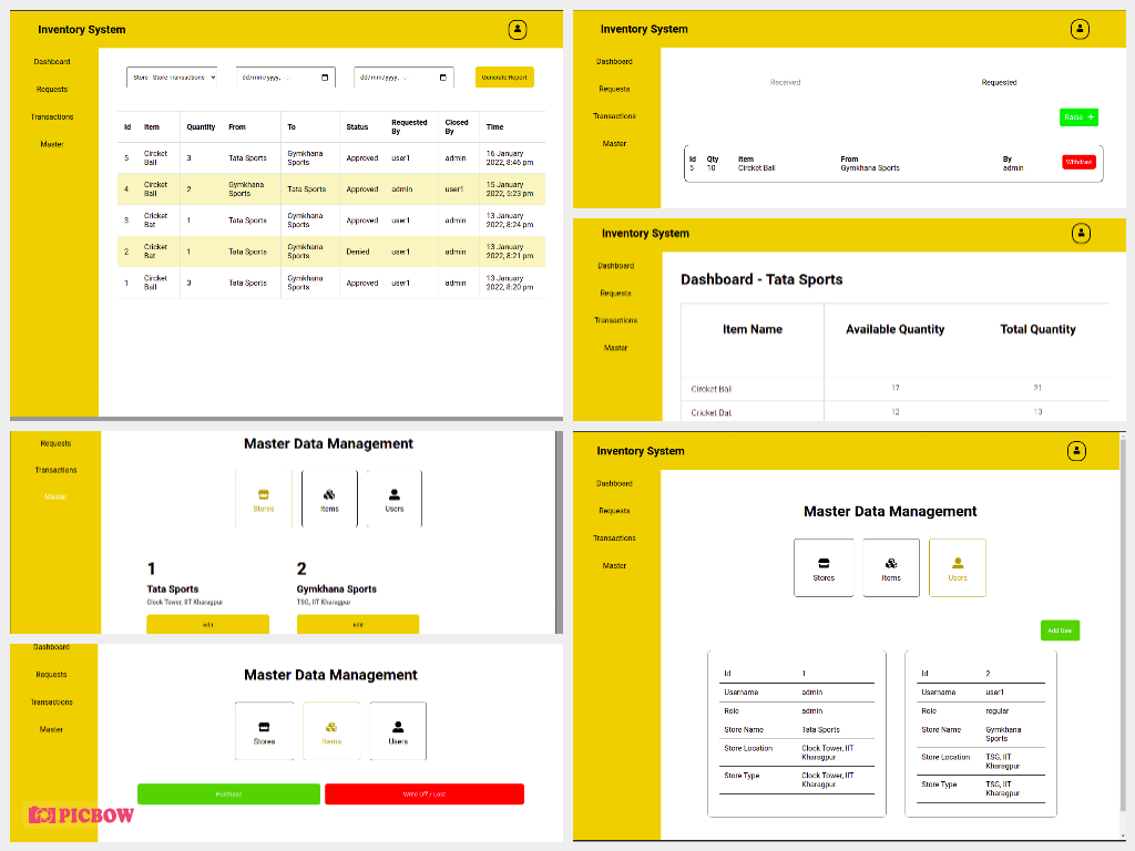 Inventory System Screen Shot