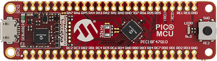 PIC18F47Q10 Curiosity Nano board