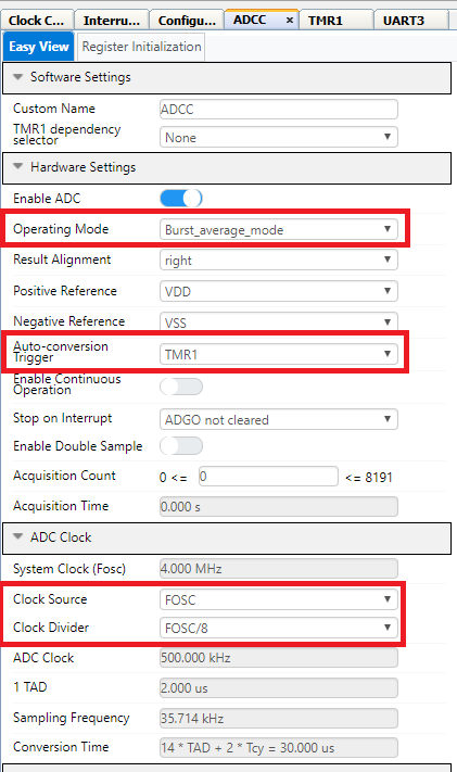 MCC - ADCC clock