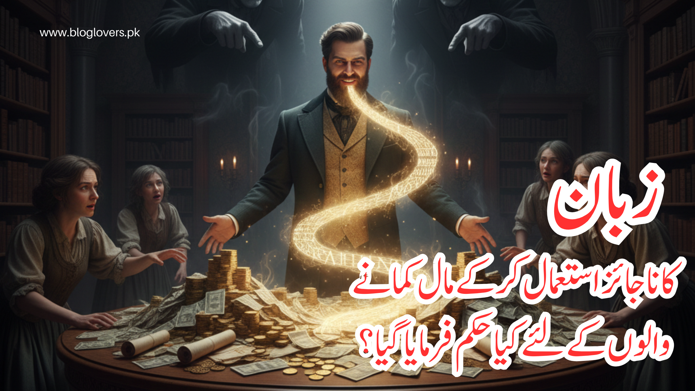 زبان کا ناجائز استعمال کرکے مال کمانے والوں کے لئے کیا حکم فرمایا گیا؟
