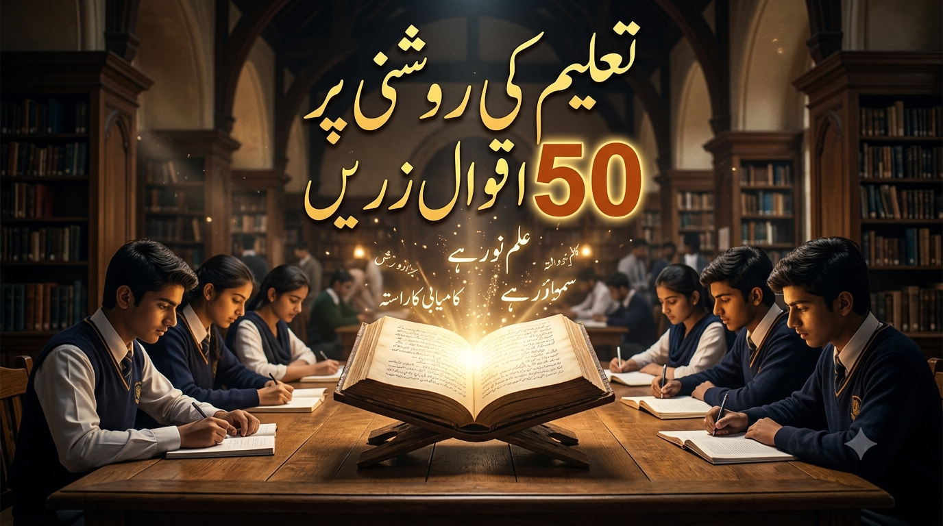 تعلیم کی روشنی پر 50 اقوال زریں