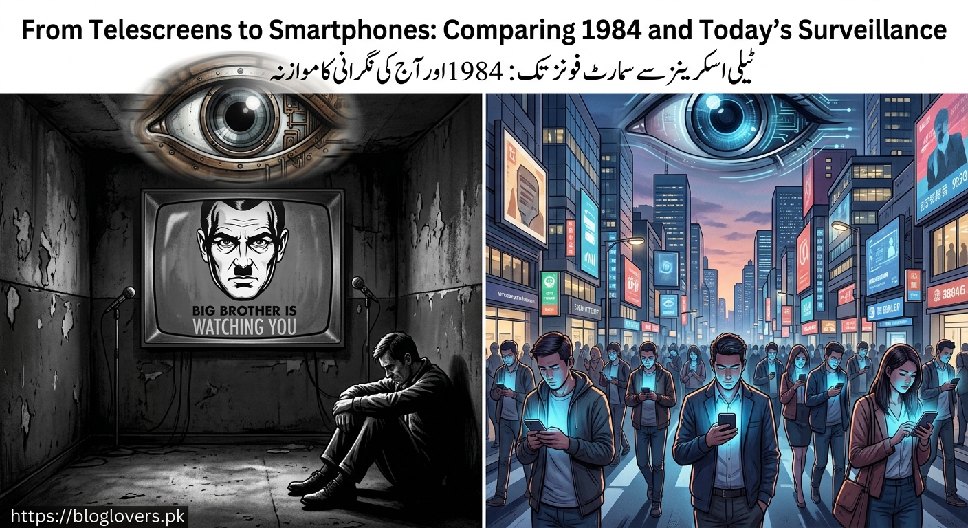 ٹیلی اسکرینز سے سمارٹ فونز تک: 1984 اور آج کی نگرانی کا موازنہ