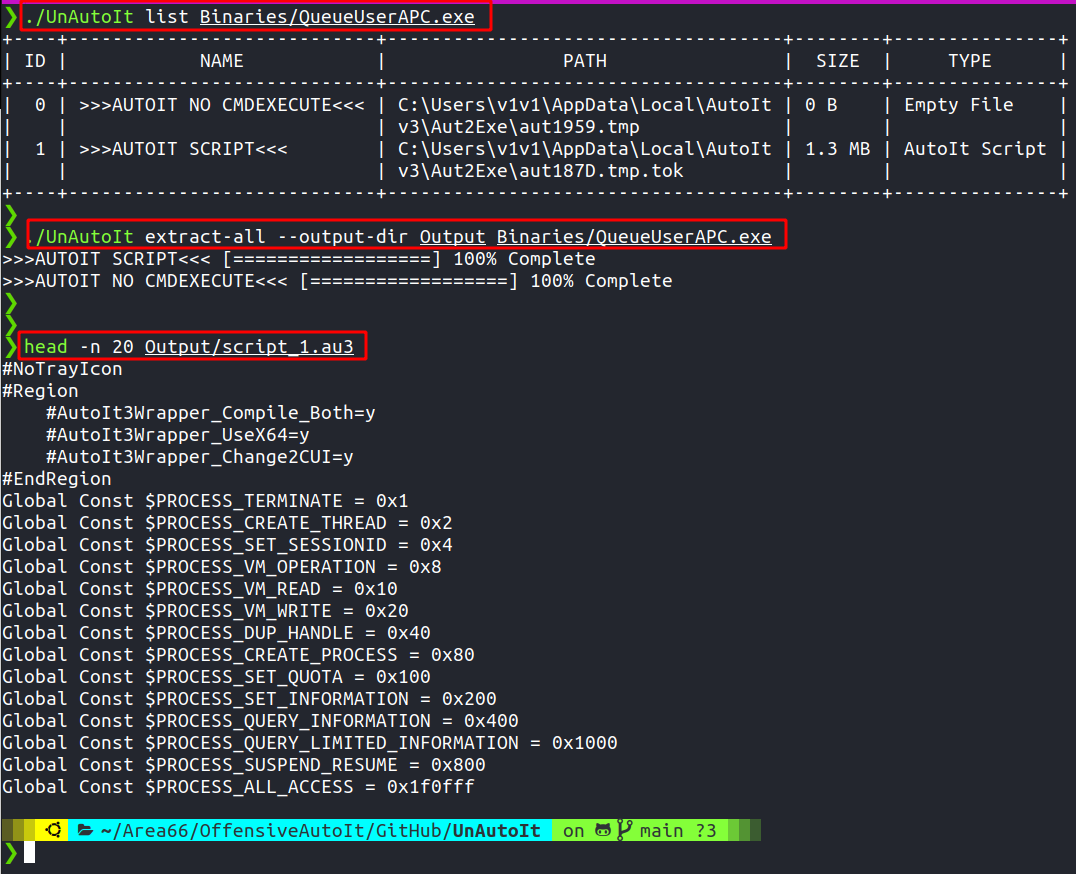 UnAutoIt usage