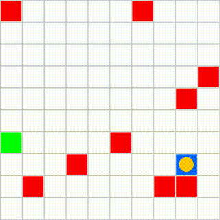 Grid Avoid Red Block