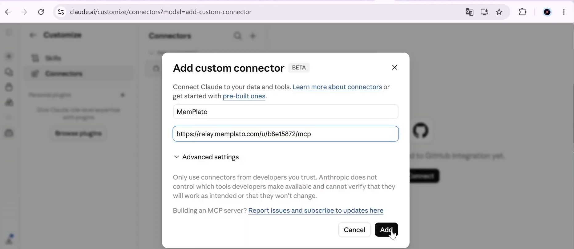 MemPlato install progress