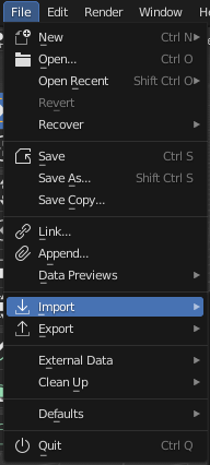 Click Import