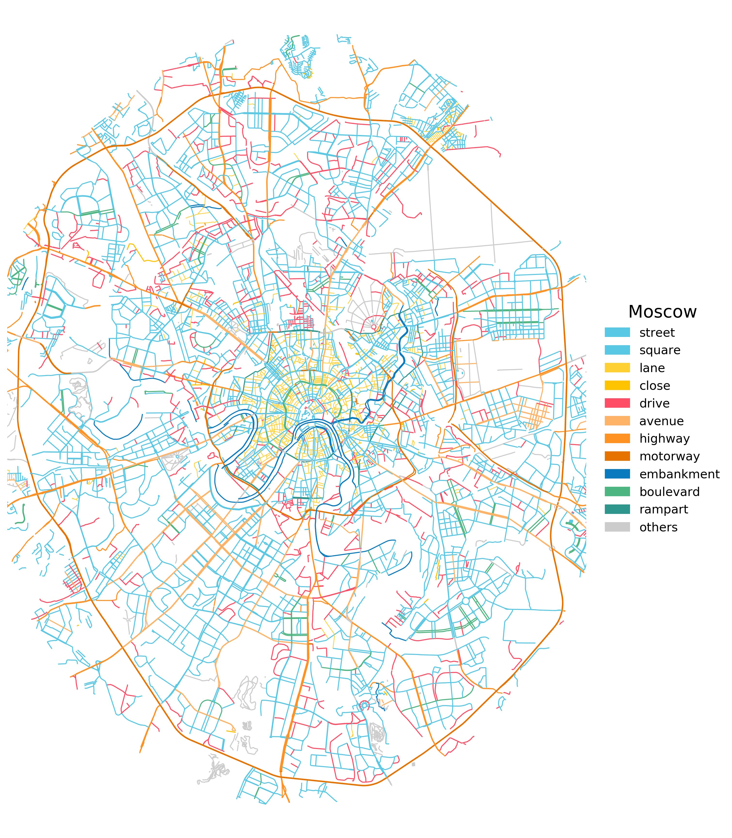 Карта автомагистралей москвы