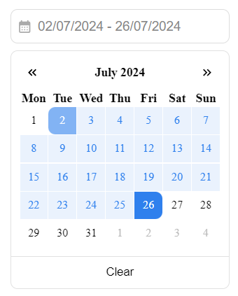 Range Datepicker