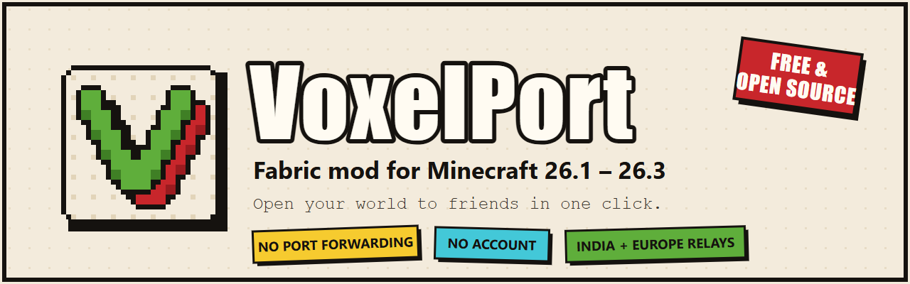VoxelPort Fabric Mod