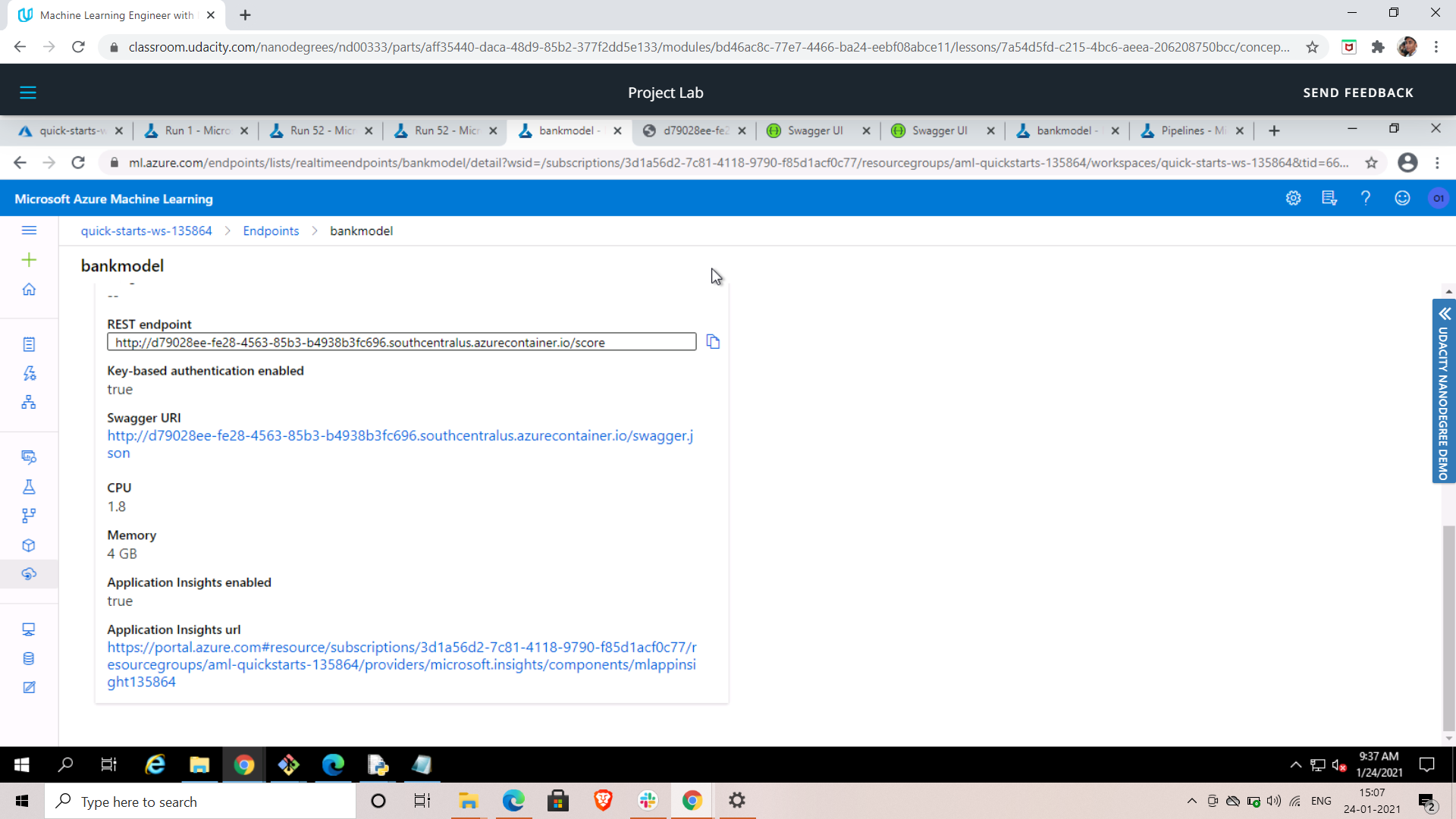 Application Insights Enabled