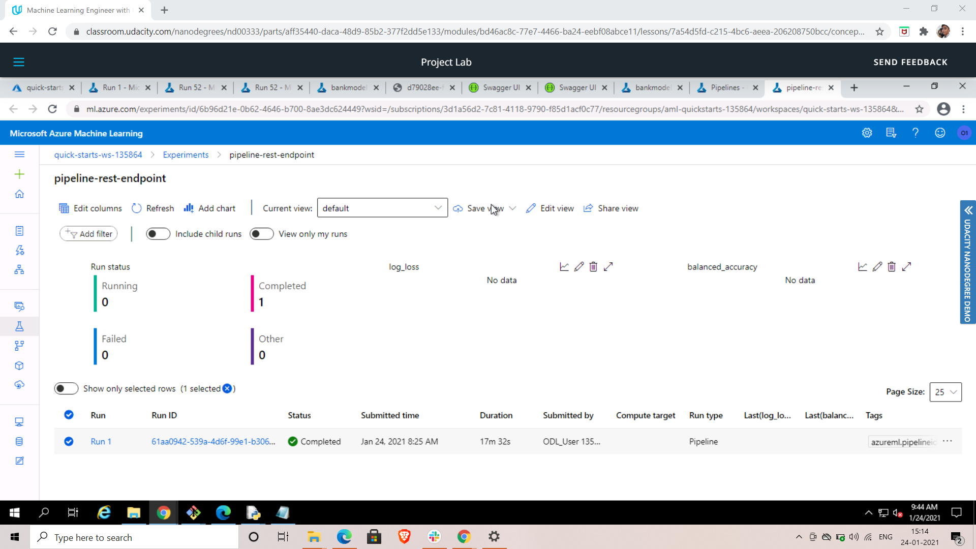 Pipeline endpoint created