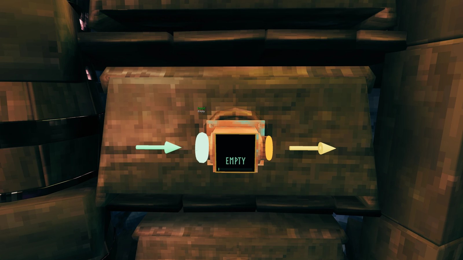Aiming the Link tool at an input port