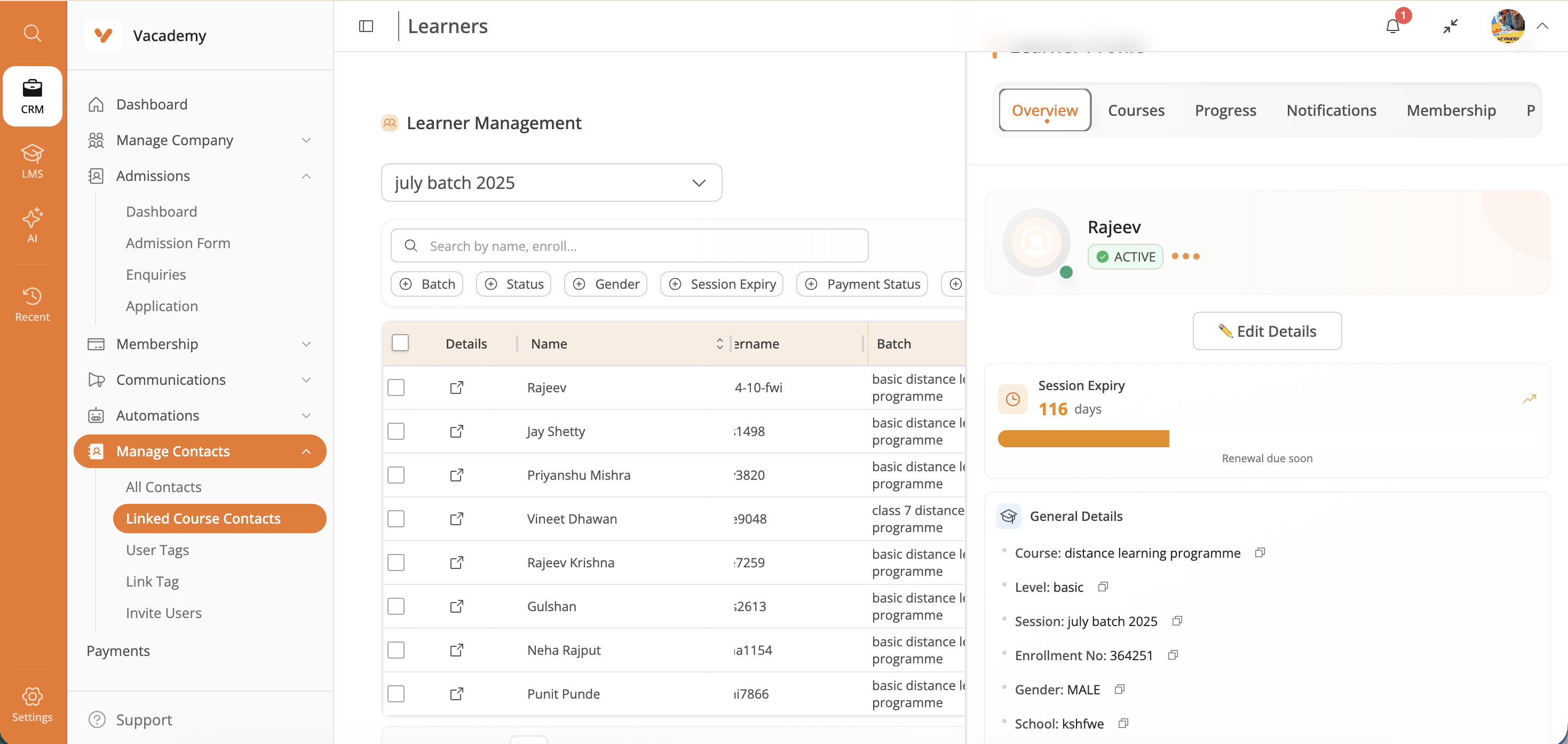 Learner Management