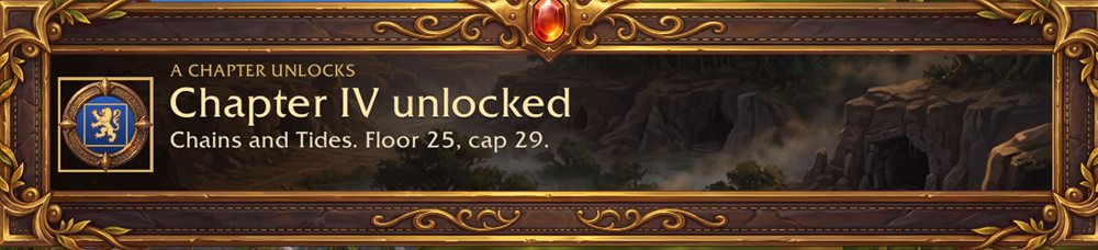 A big banner: Chapter IV unlocked