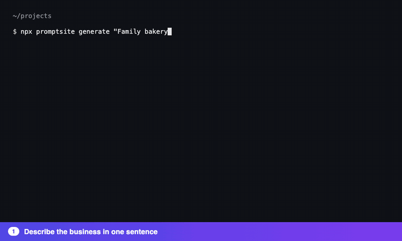 Generate, edit visually, publish