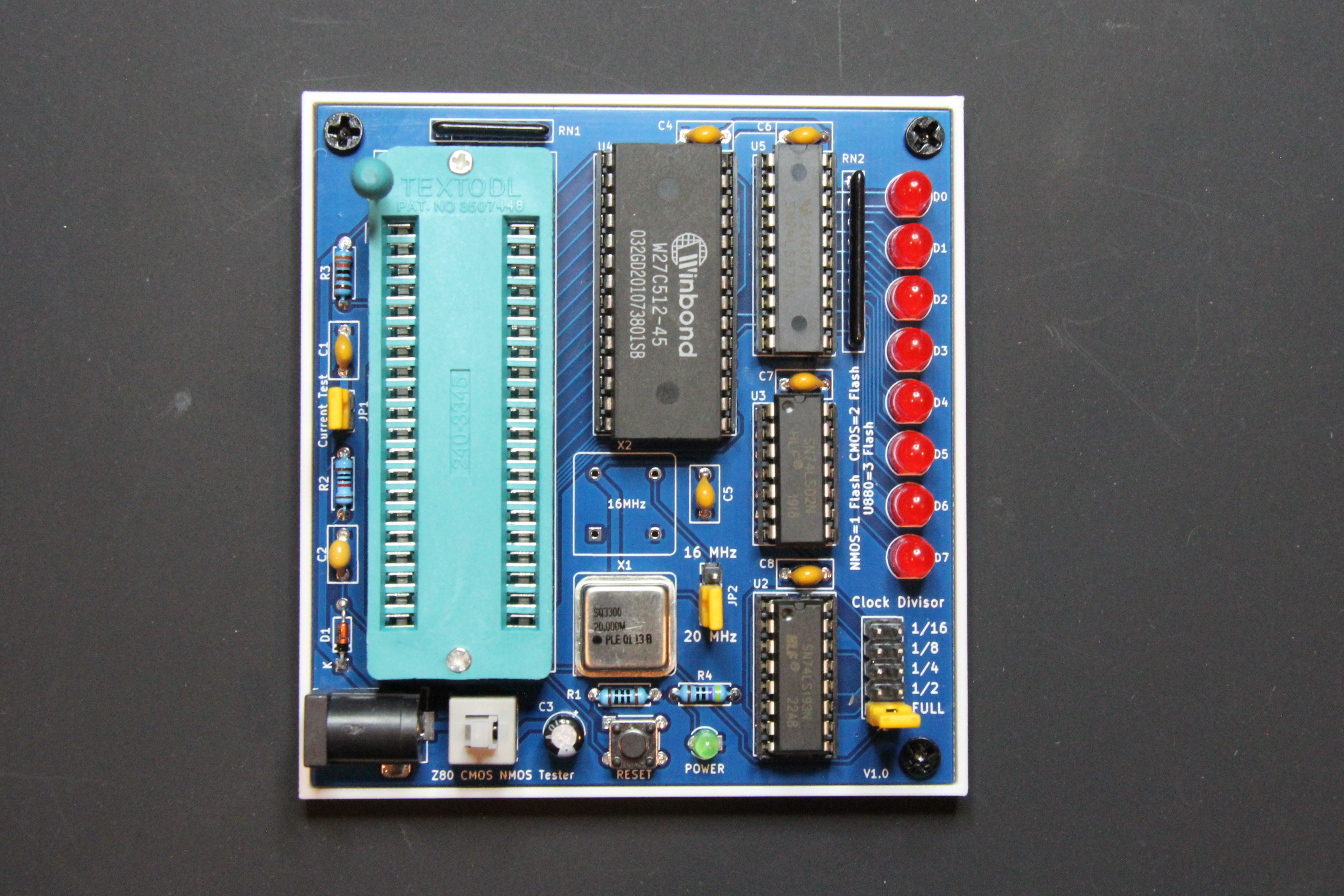 Z80-cmos nmos tester, from the project README