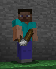 Player holding iron boomerang