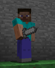 Player holding stone dagger