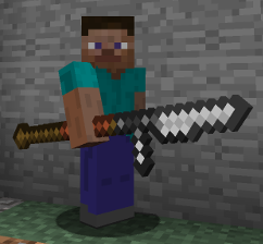 Player holding iron glaive