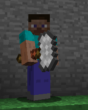 Player holding iron hammer