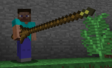 Player holding golden lance