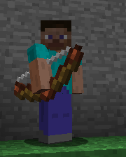 Player holding leather crossbow