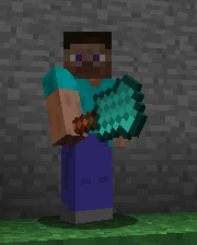 Player holding diamond mace