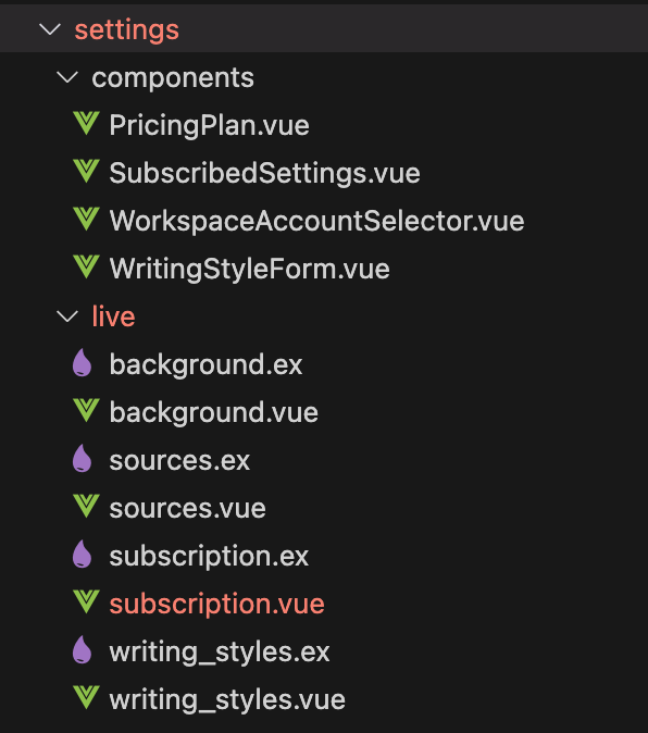 Colocated Vue components