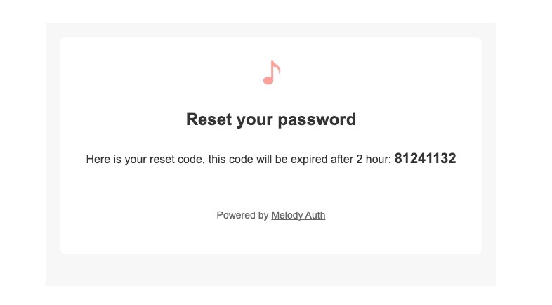 Reset Password Email