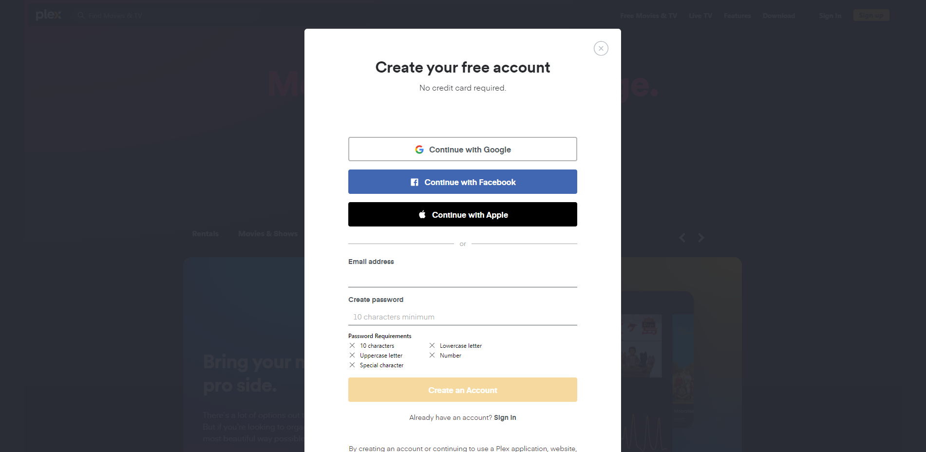 Metodi di registrazione