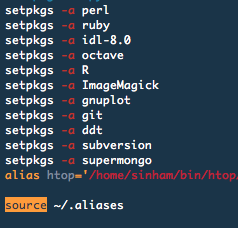 Sourcing Aliases to bashrc file