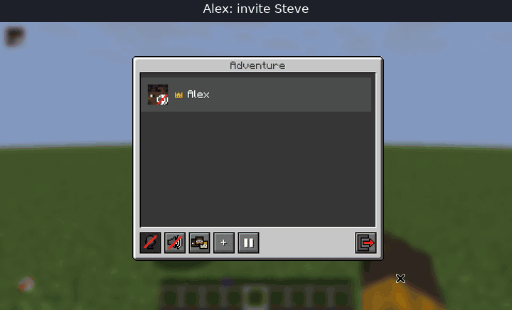 Alex invites Steve, who accepts in chat and joins the password-protected group