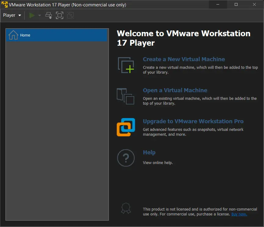 VMWare Workstation Player 1