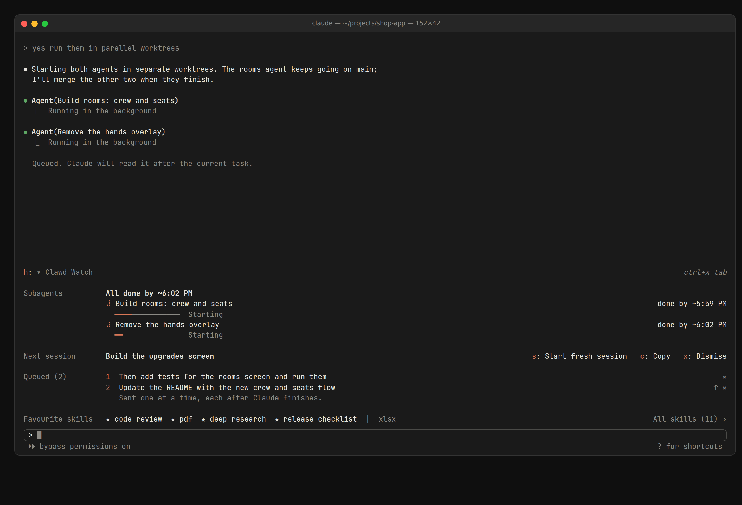Clawd Watch in the terminal