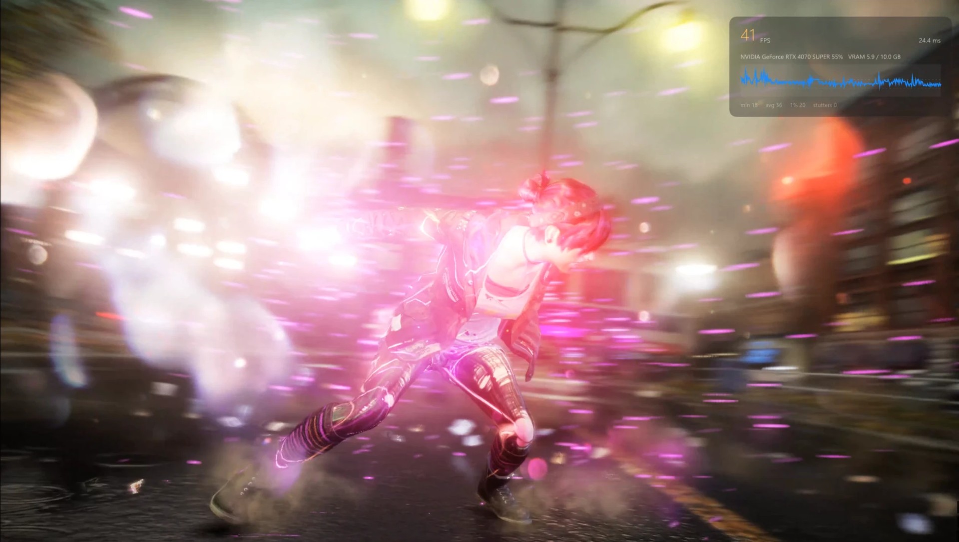 Captura de inFAMOUS First Light rodando no PC 2
