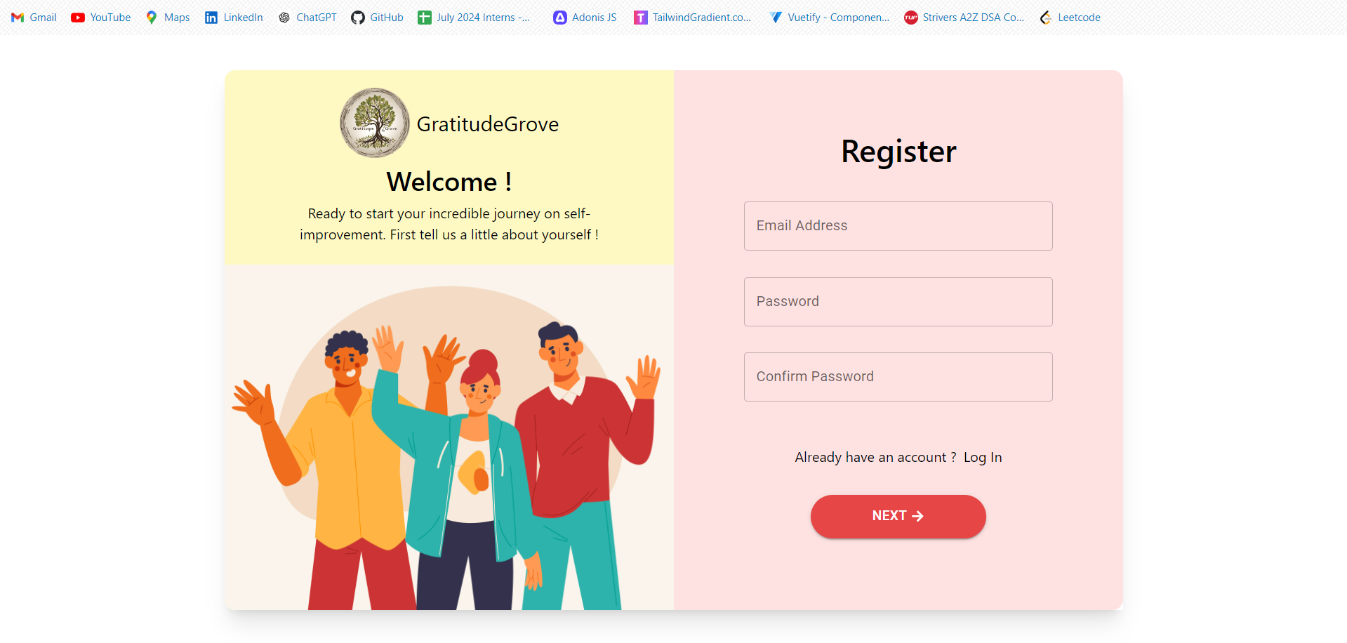 Login-Register Page