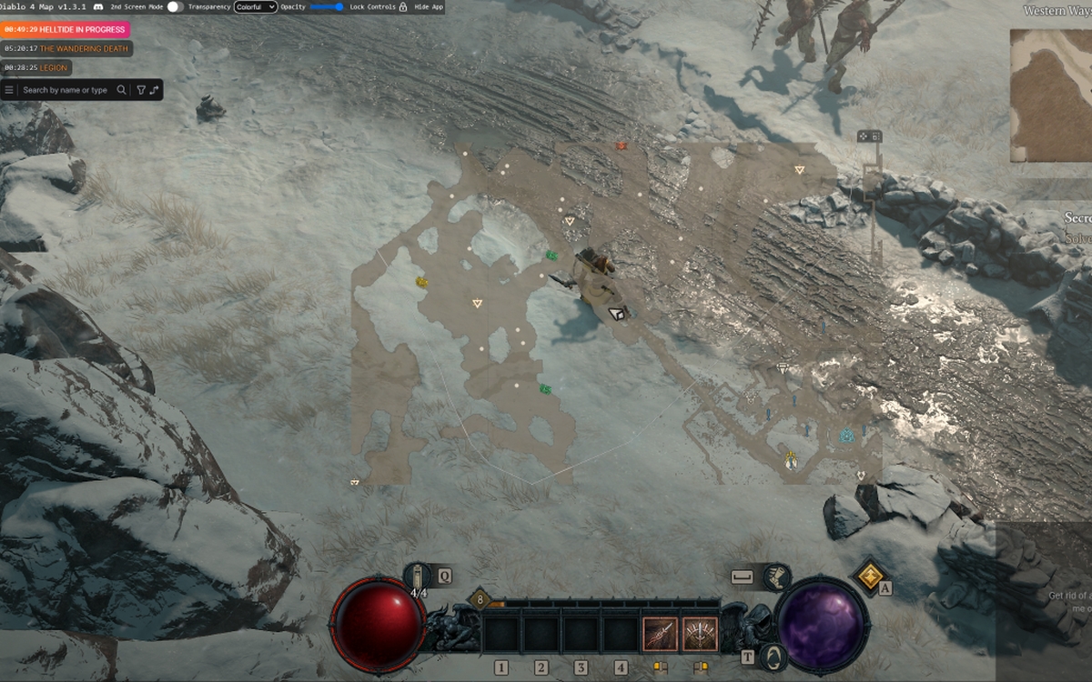 Diablo 4 Map Screen Shot