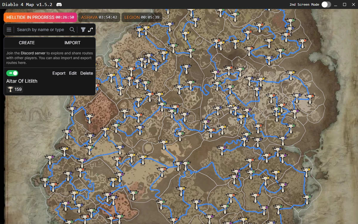 Diablo 4 Map Screen Shot