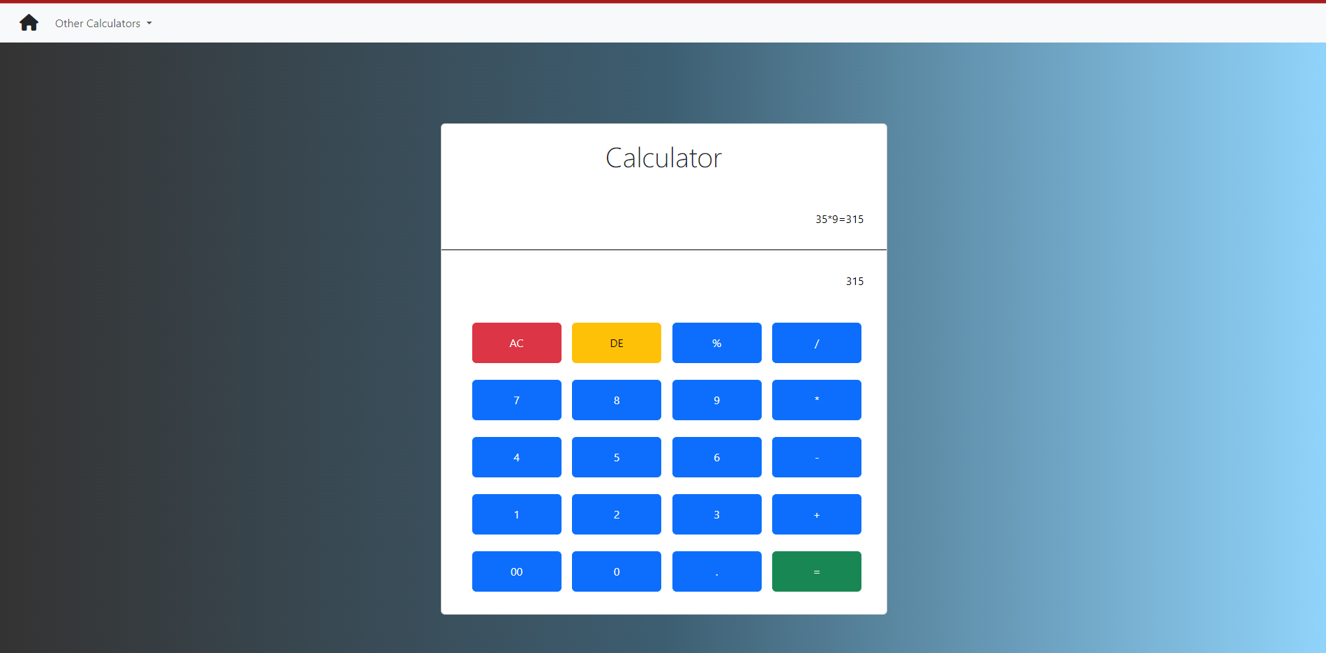 Calculator Screenshot