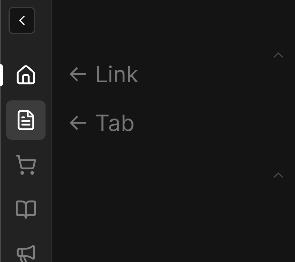 Tab and Link active difference