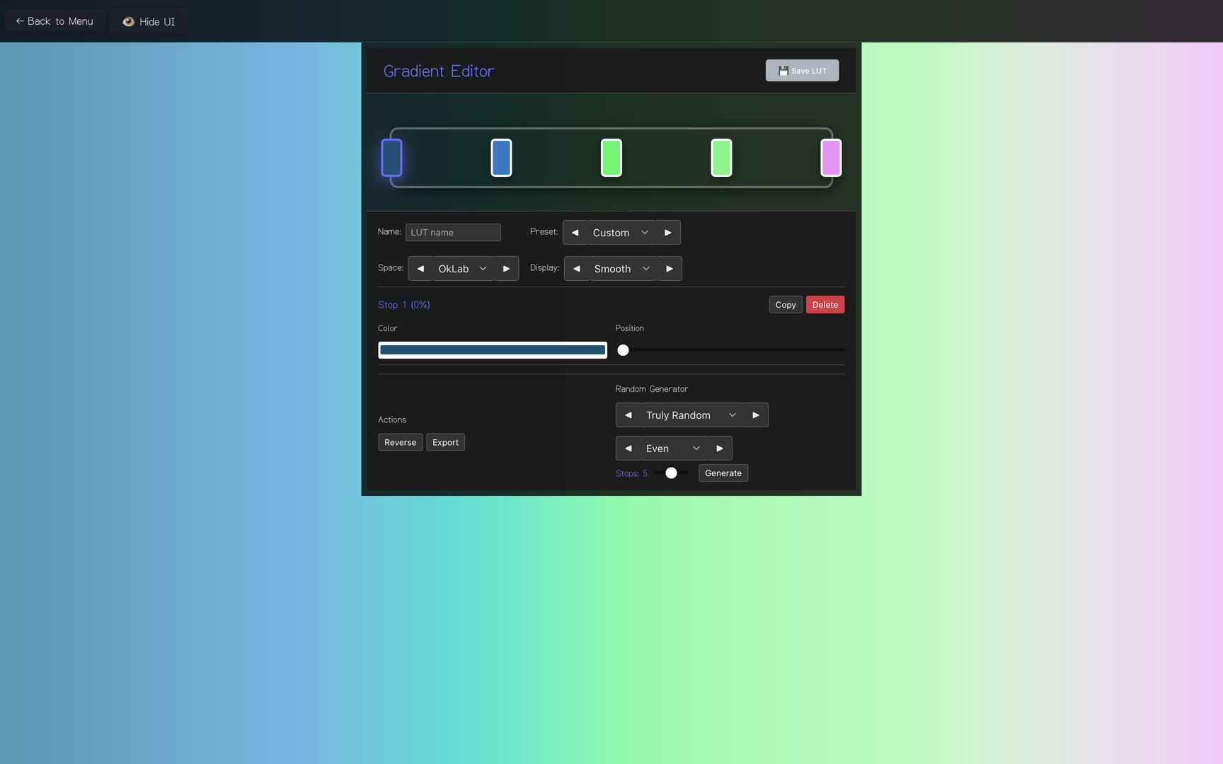Gradient Editor Example