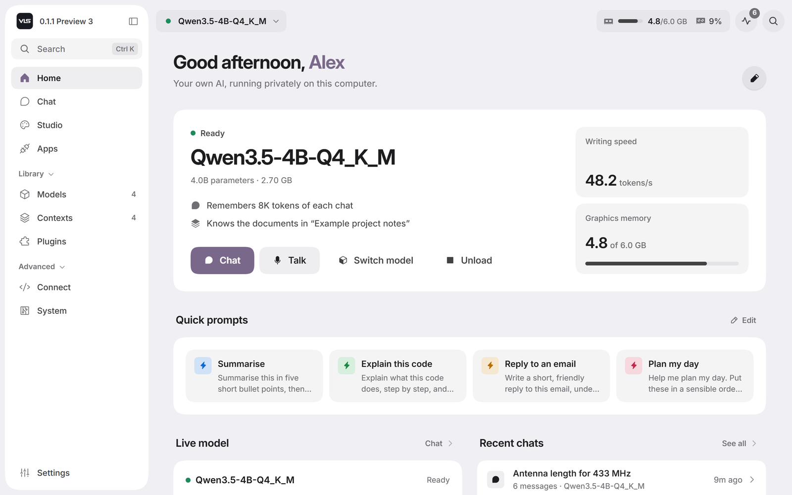Home in the Light theme