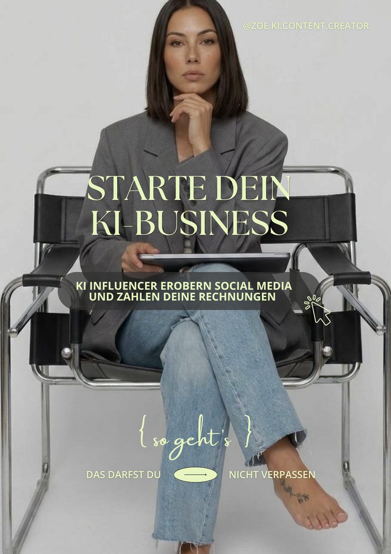 Cover des Freebies Starte dein KI Business, gestaltet für eine Kundin