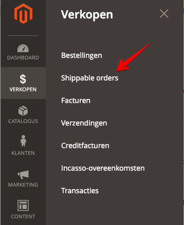 Menu screenshot
