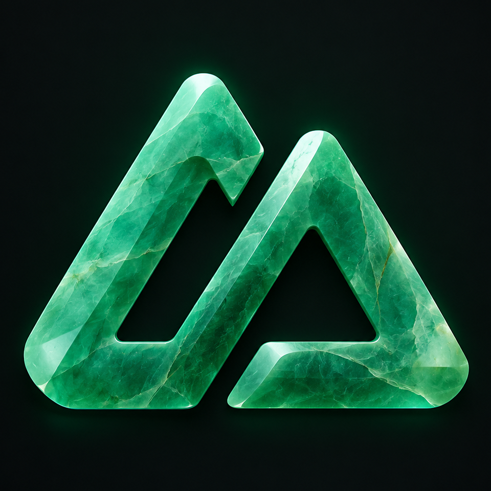 Jade, dark background