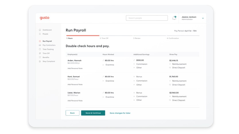 Gusto: The all-in-one payroll, benefits, and HR platform.