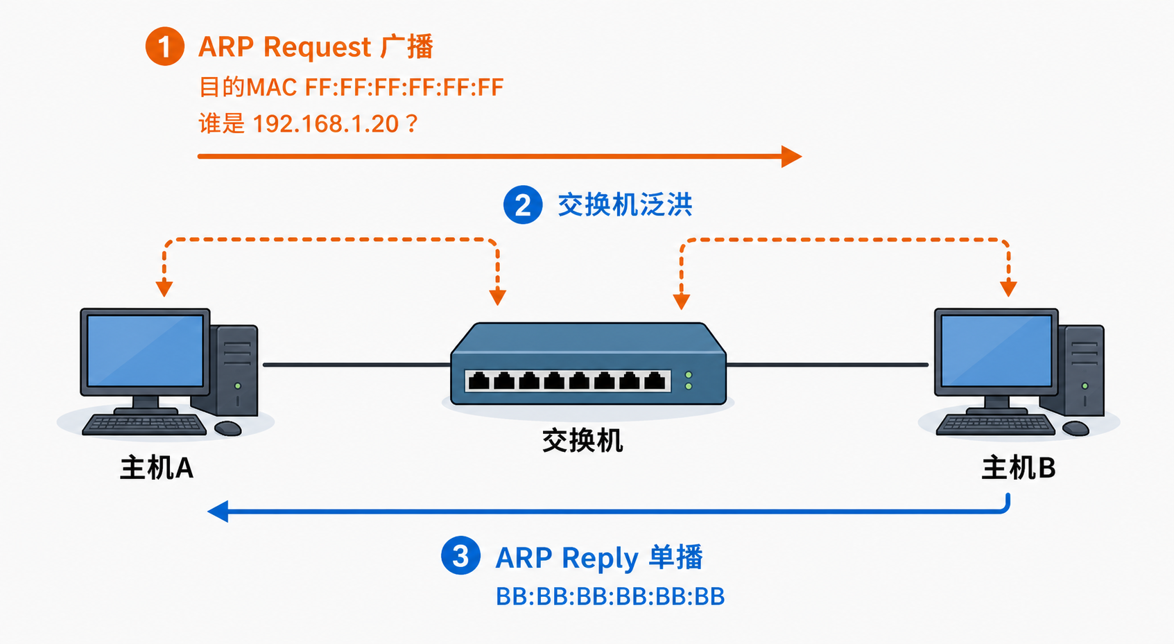 ARP请求与响应流程