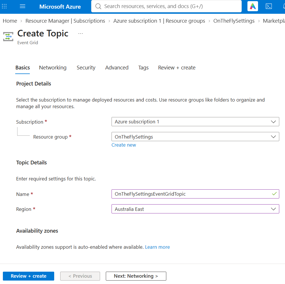 Azure Event Grid Topic