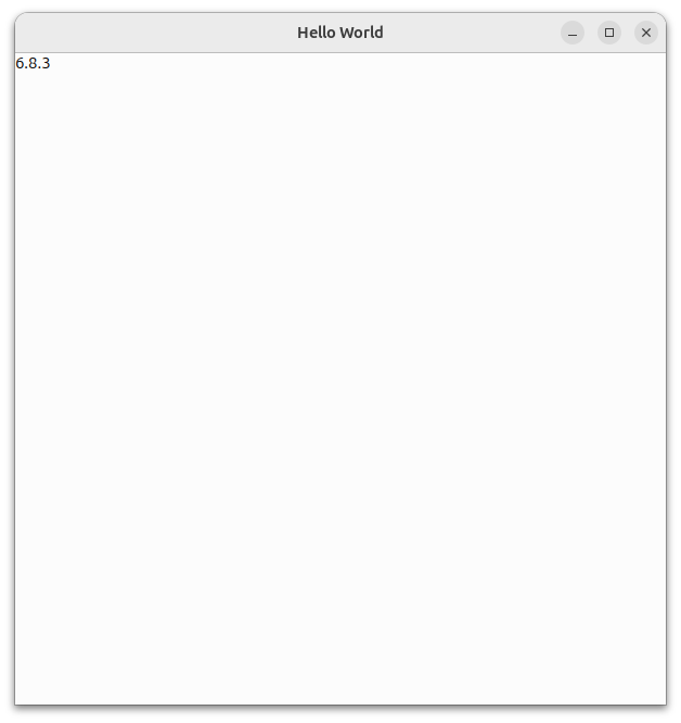 Screenshot of HelloWorld demo on Ubuntu 24.04