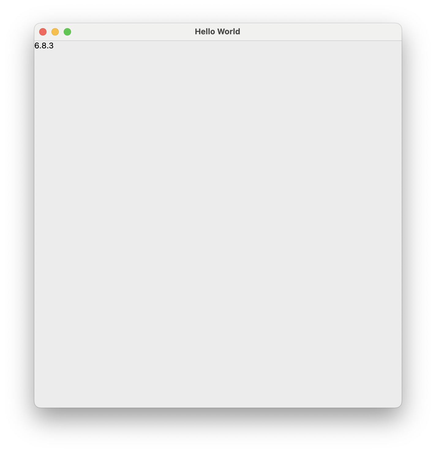 Screenshot of HelloWorld demo on macOS